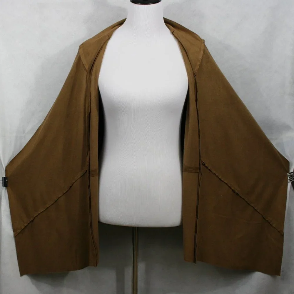 Dress Barn Lightweight Camel Faux Suede Jacket SZ M EUC - Picture 5 of 8